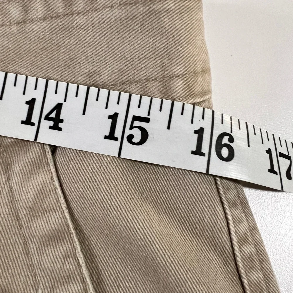 Sideout Mens Vintage Khaki Cargo Pants 32x34 Tan Cotton Straight Leg Twill